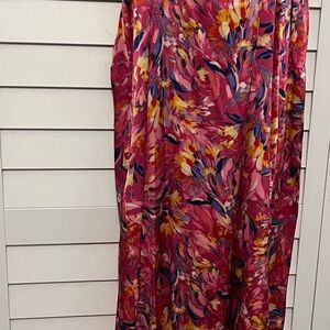 Nicole Miller Pink and Yellow Maxi Dress